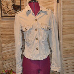 Paige Pacey S Tan Lightweight Cropped UtilityJacket